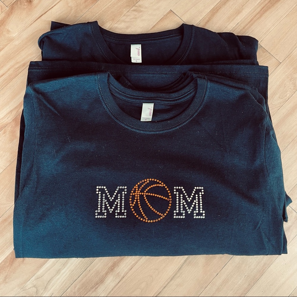 New BASKETBALL MOM Women's Long Sleeve T SHIRT Wholesale Bulk Lot Of 6 Size S, L
